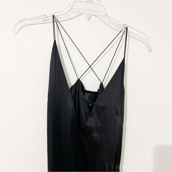 Lake Studio Black Silk Midi Slip Dress Strappy Runway Size Small S - Picture 3 of 6